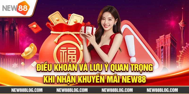 Điều khoản và lưu ý quan trọng khi nhận khuyến mãi new88